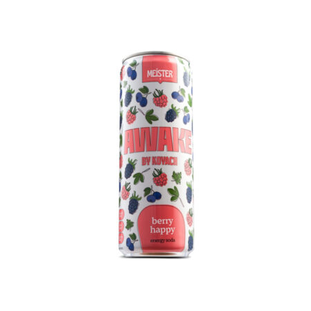 Awake | Energy Soda | Berry Happy | 12 OZ