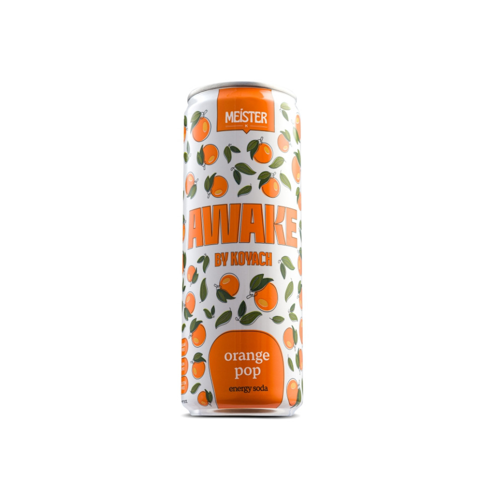 Awake | Energy Soda | Orange Pop | 12 OZ