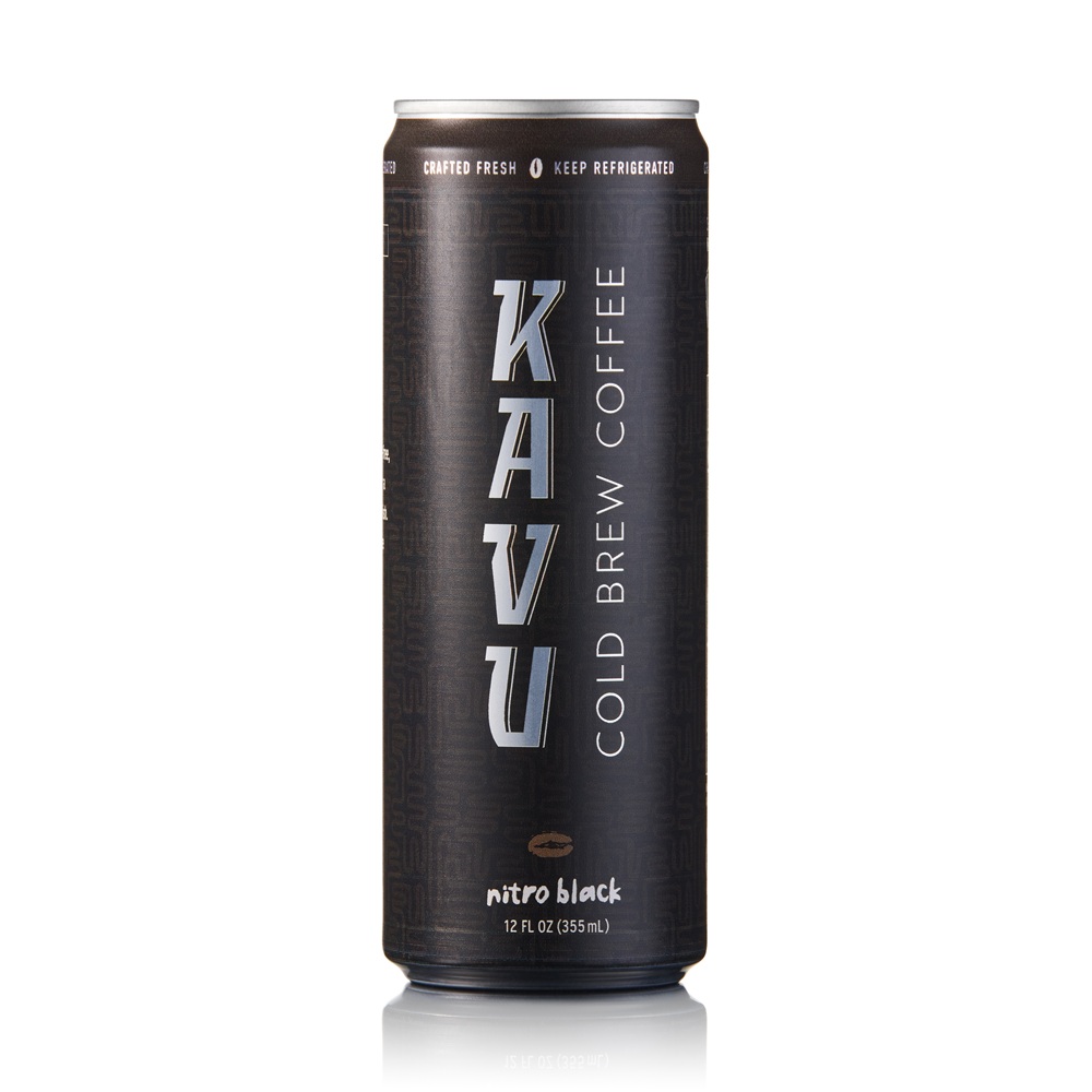 Kavu | Nitro Cold Brew | Black Coﬀee | 12 OZ