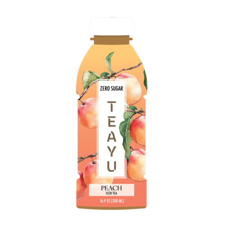 TEAYU | Peach Iced Tea | Sugar Free | 16.9 OZ