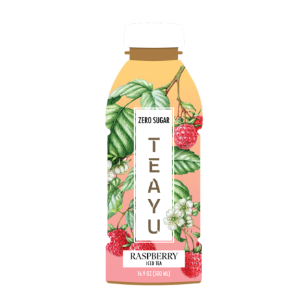 TEAYU | Raspberry Iced Tea | Sugar Free | 16.9 OZ